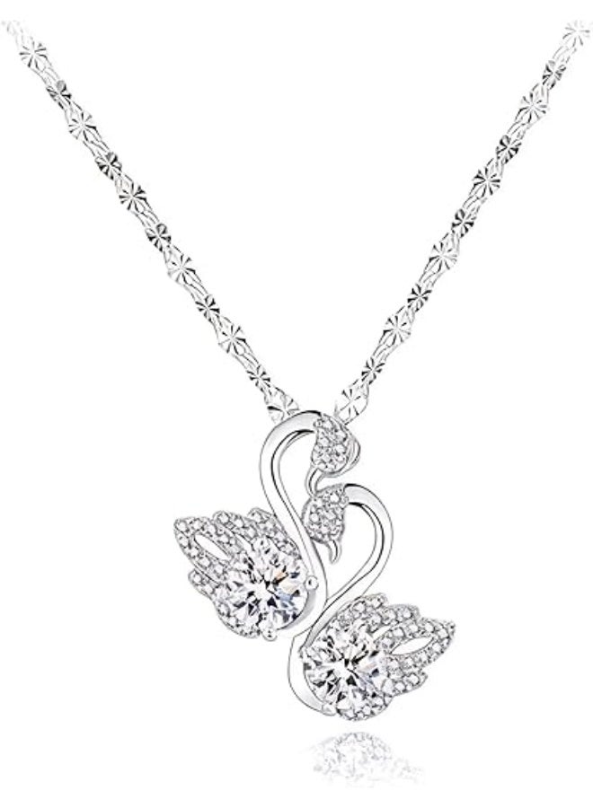 Swan Necklace for Women, Tiny Swan Pendant Necklace, Elegant Swan Jewelry Gift for Best Friend on Christma Valentine’s Day, Fashion Jewelry Birthday Gift for Wife Daughter Sister - Image 2